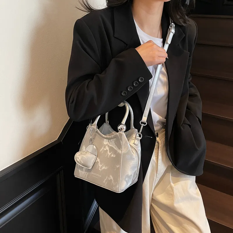 Cool PU Handbag Women's Ecru/Pink/Black/Silver-15