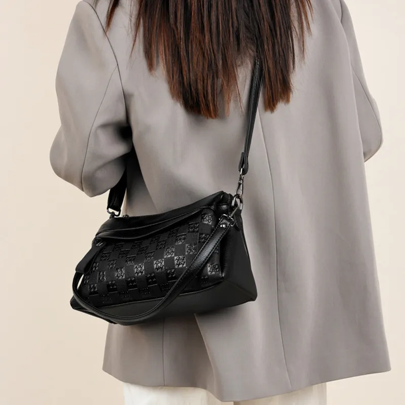 Cool PU Crossbody Bag, Shoulder Bag Women's Black-7