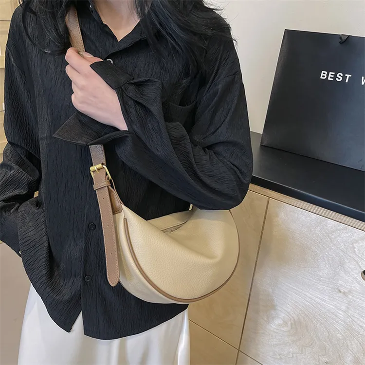 Cool Pu Shoulder Bag Crossbody Bag Regular Khaki/Brown/Black-2