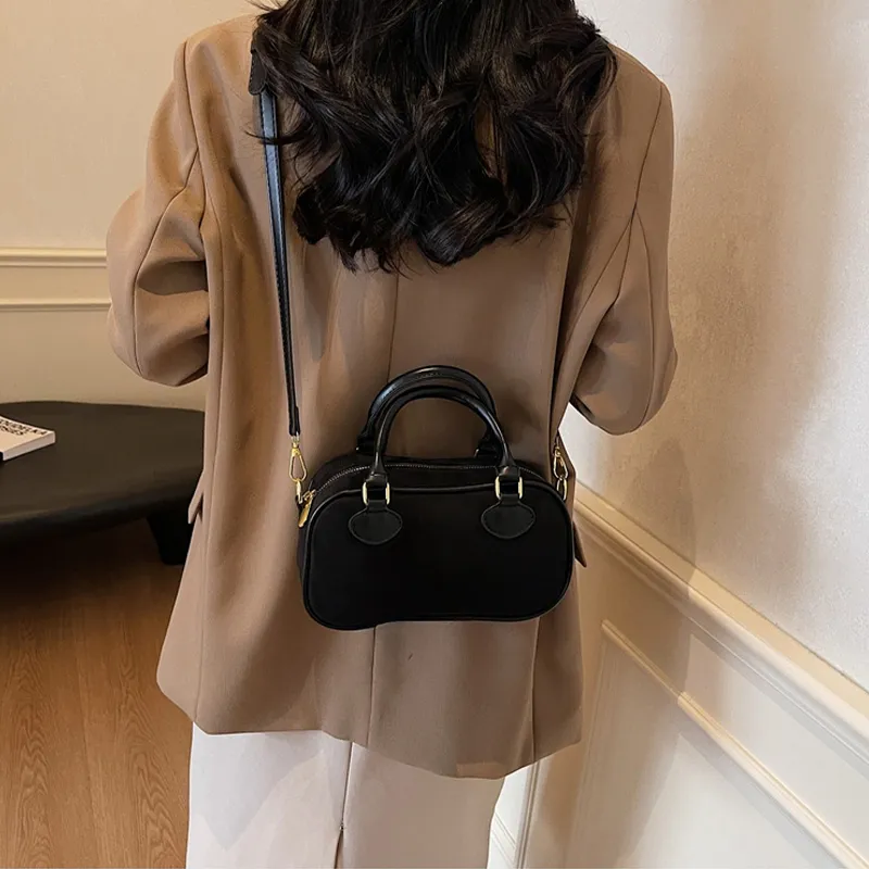Cool Suede Handbag Women's Brown/Coffee/Pink/Black-15