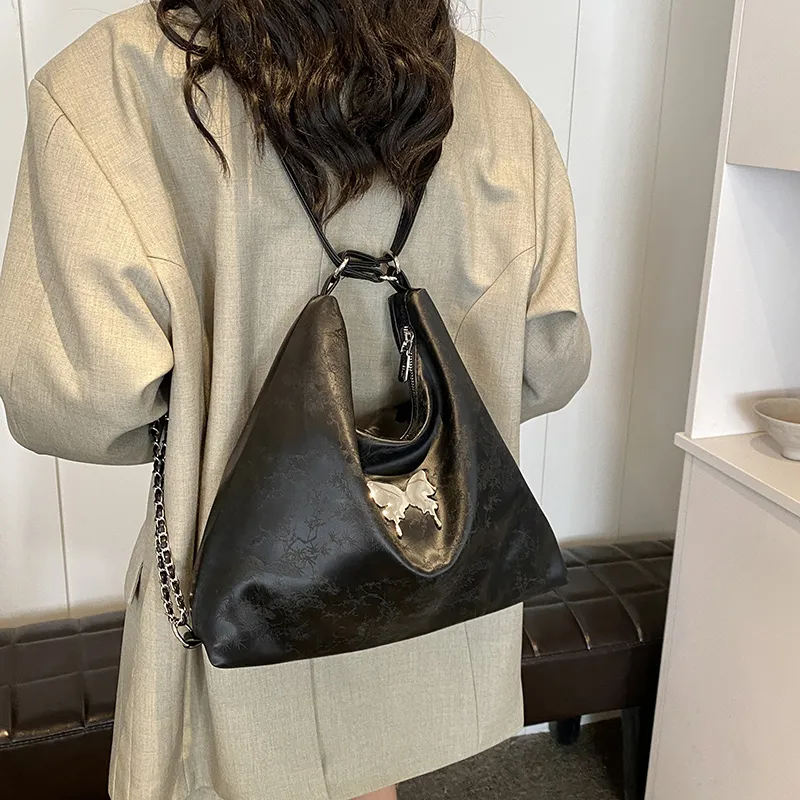 Cool PU Shoulder Bag Crossbody Bag Backpack Women's Black/Pink/Silver/Ecru-3