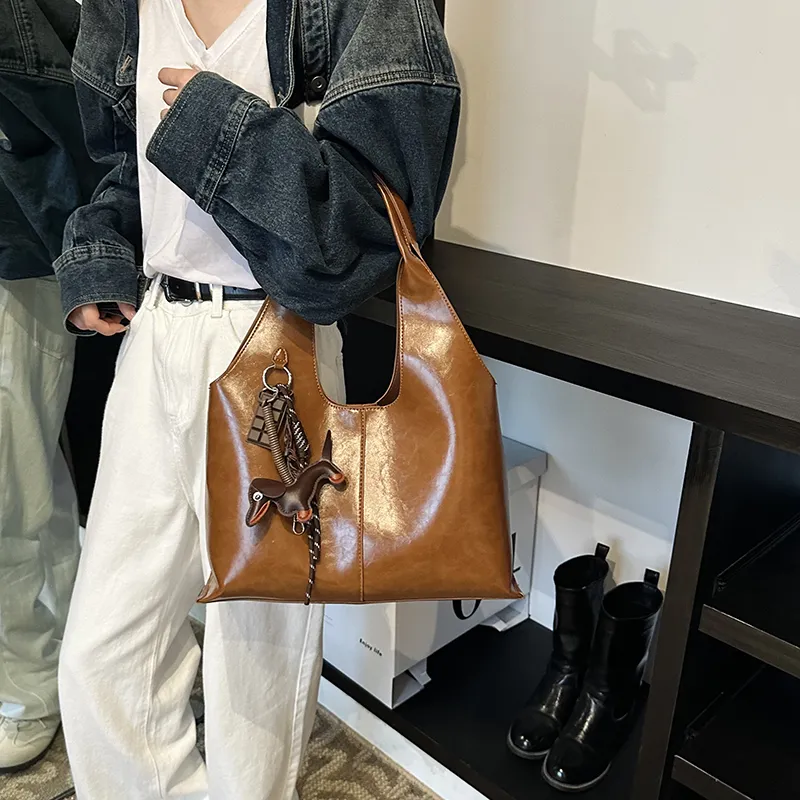 Cool PU Tote Bag, Shopping Bag, Shoulder Bag Regular Women's Multicolor-5