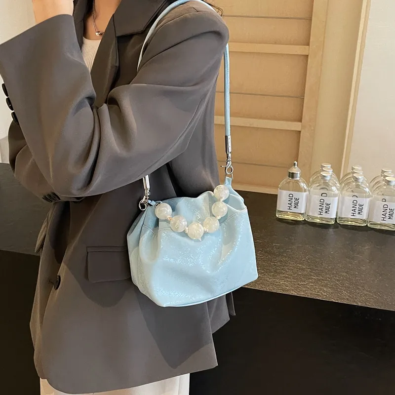 Cool PU Crossbody Bag Shoulder Bag Regular Women's Ecru/Silver/Pink/Green/Black/Blue-23
