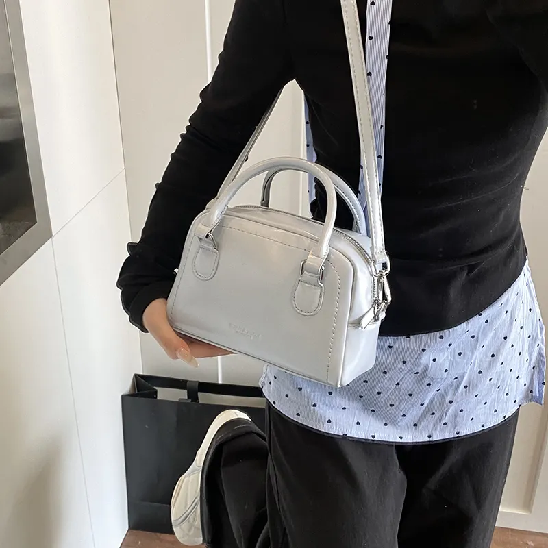 Cool PU Handbag Women's White/Blue/Silver/Pink/Black-6