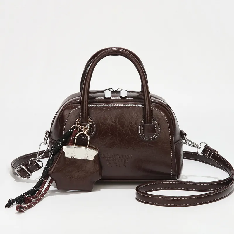 Cool PU Boston Bag, Crossbody Handbag Women's Multicolor-5