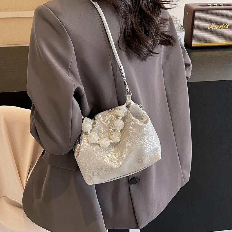 Cool PU Crossbody Bag Shoulder Bag Regular Women's Ecru/Silver/Pink/Green/Black/Blue-6