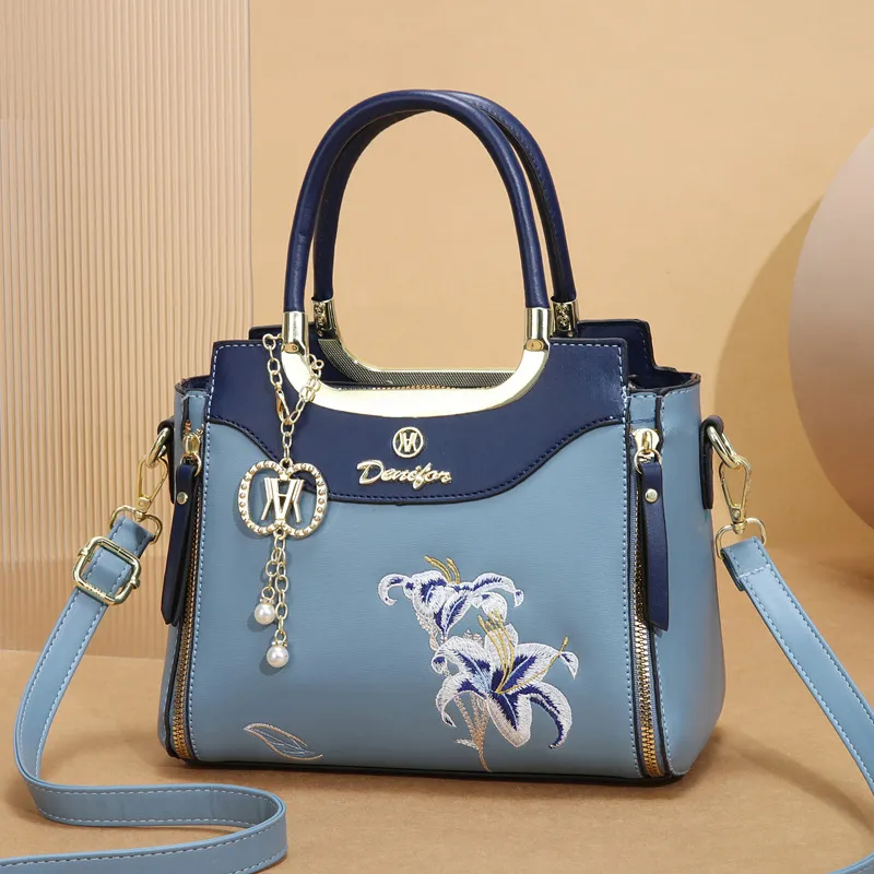 Cool PU One Shoulder Handbag Women's Multicolor-6