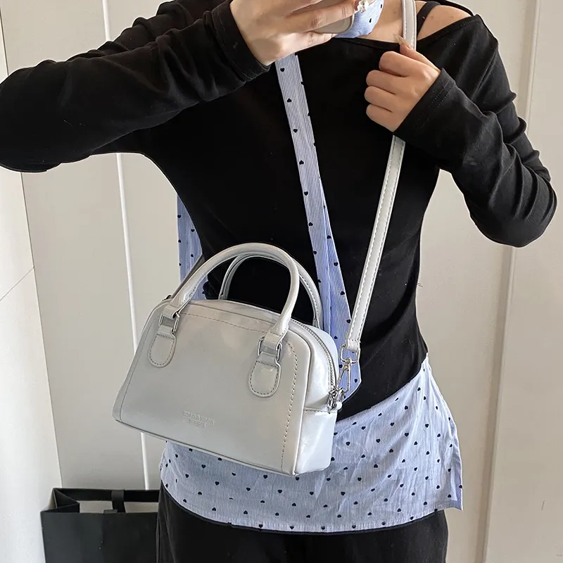Cool PU Handbag Women's White/Blue/Silver/Pink/Black-7