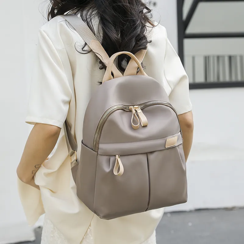 Cool Nylon Backpack Regular Women's Multicolor-11