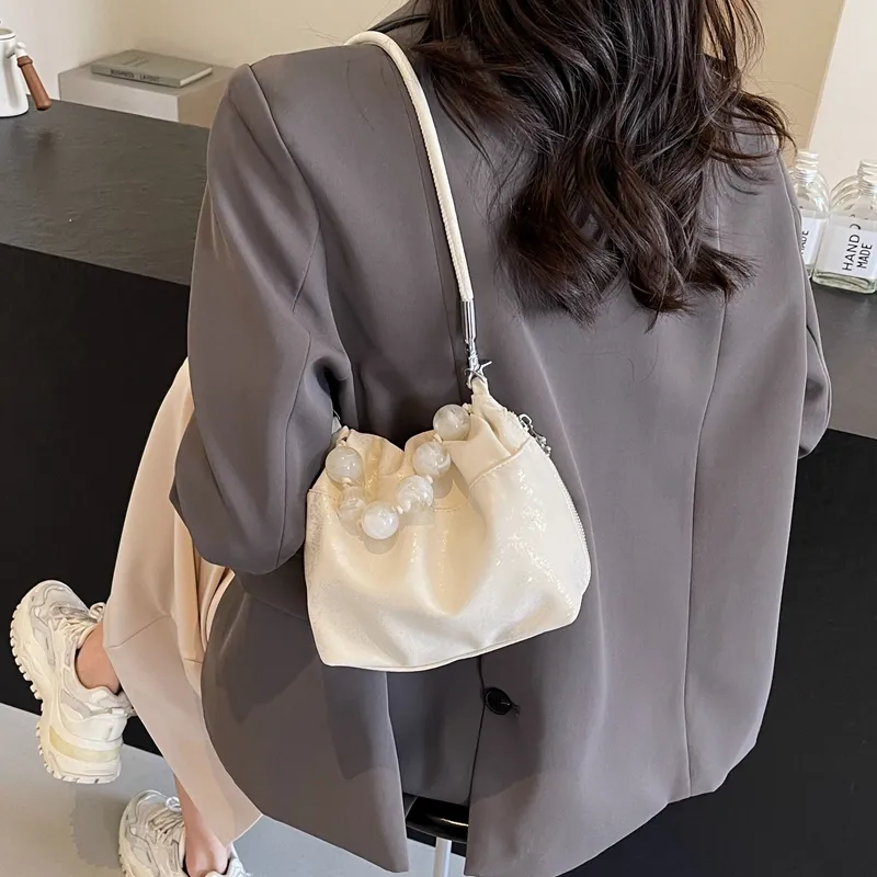 Cool PU Crossbody Bag Shoulder Bag Regular Women's Ecru/Silver/Pink/Green/Black/Blue-1