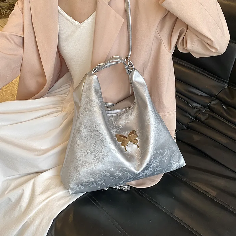 Cool PU Shoulder Bag Crossbody Bag Backpack Women's Black/Pink/Silver/Ecru-9