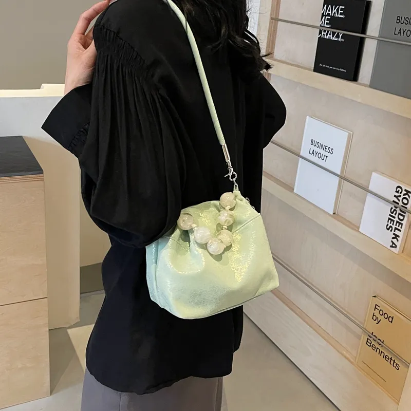 Cool PU Crossbody Bag Shoulder Bag Regular Women's Ecru/Silver/Pink/Green/Black/Blue-14