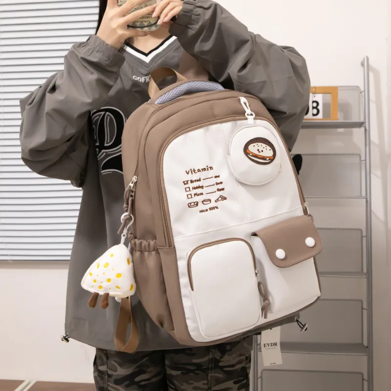 Cool Nylon Backpack Unisex Multicolor-7