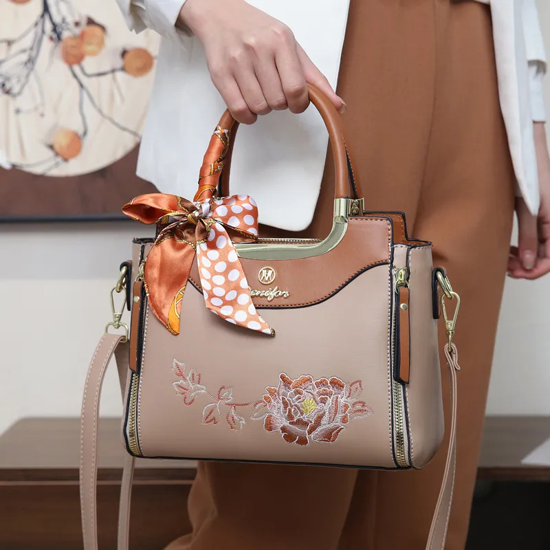 Cool Leather Handbag Women's Multicolor-2