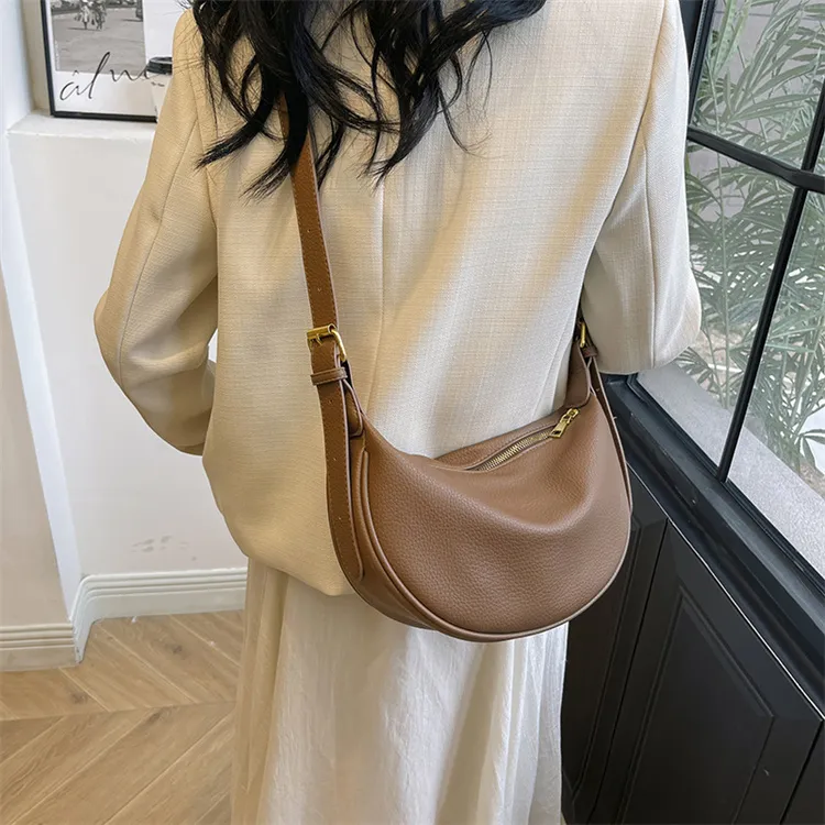Cool Pu Shoulder Bag Crossbody Bag Regular Khaki/Brown/Black-4