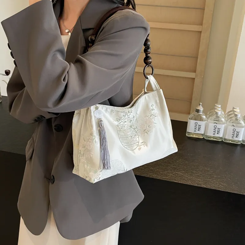 Cool Fabric Shoulder Bag Small Size Women's-5