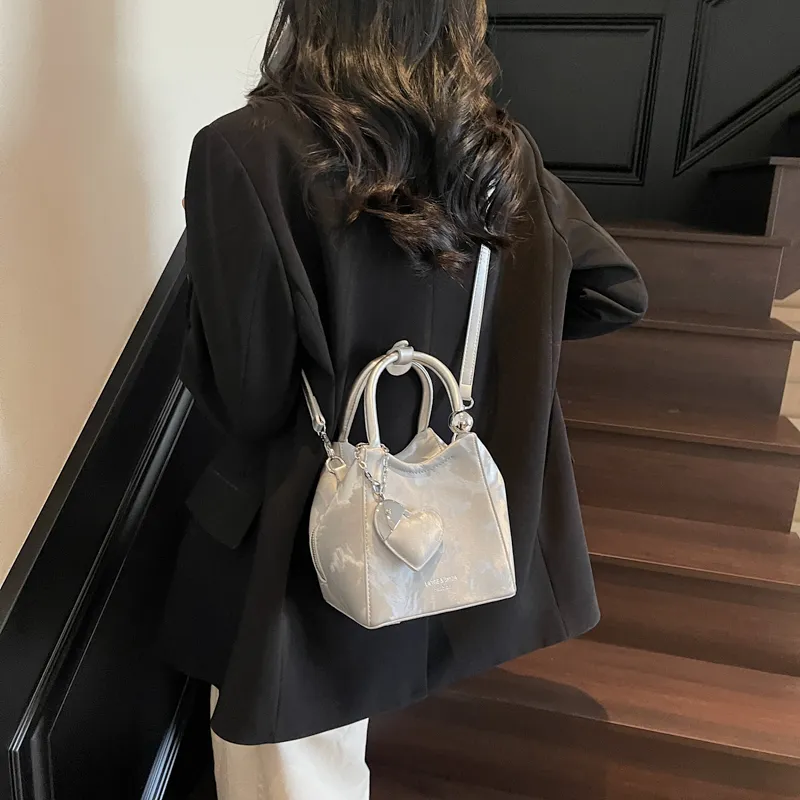 Cool PU Handbag Women's Ecru/Pink/Black/Silver-14