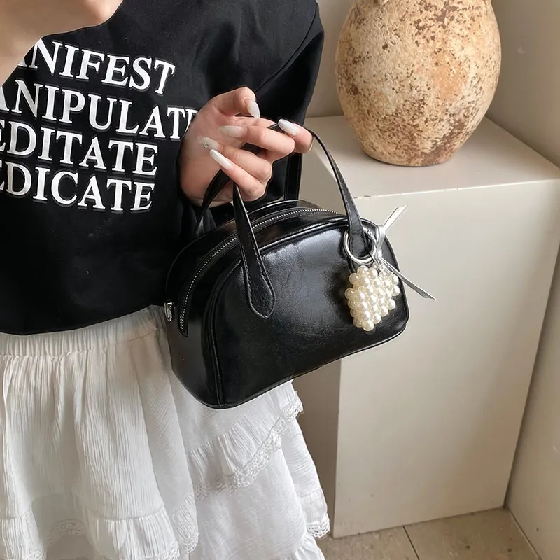 Cool PU One Shoulder Handbags Women's White/Pink/Black-10
