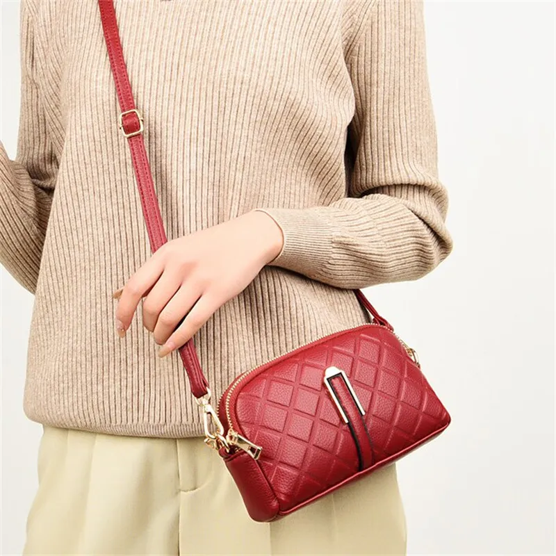 Cool PU Crossbody Bag, Shoulder Bag Women's Black/Red/Purple/Khaki-5
