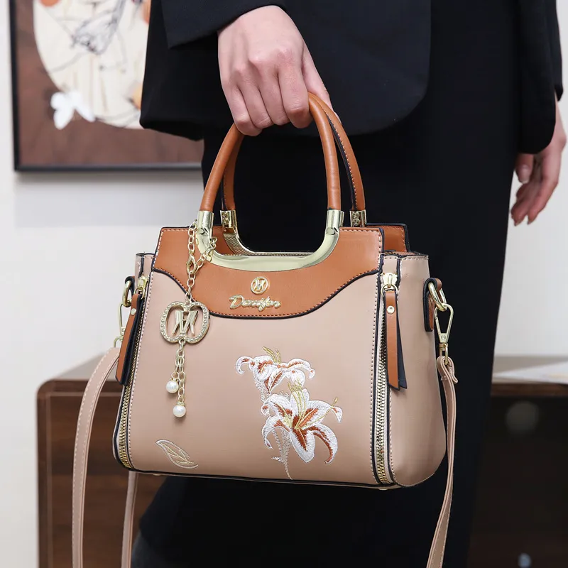 Cool PU One Shoulder Handbag Women's Multicolor-3