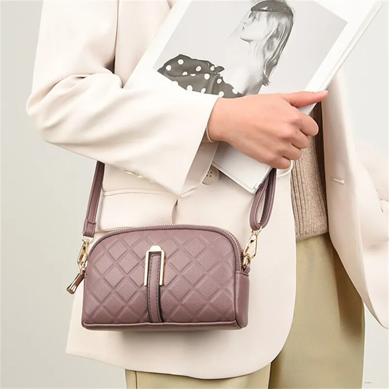 Cool PU Crossbody Bag, Shoulder Bag Women's Black/Red/Purple/Khaki-7