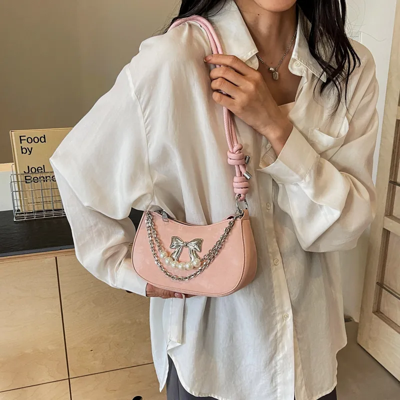 Cool PU Crossbody Bag, Shoulder Bag, Handbag Women's White/Black/Silver/Pink-1