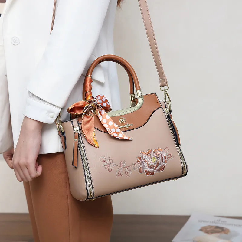 Cool Leather Handbag Women's Multicolor-4