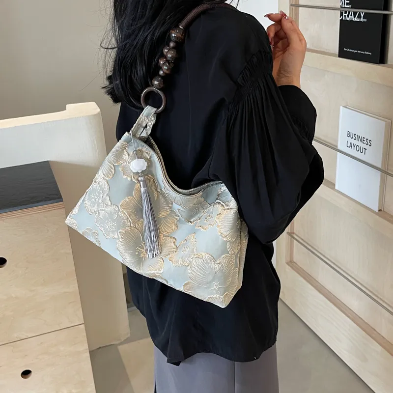 Cool Fabric Shoulder Bag Small Size Women's-1