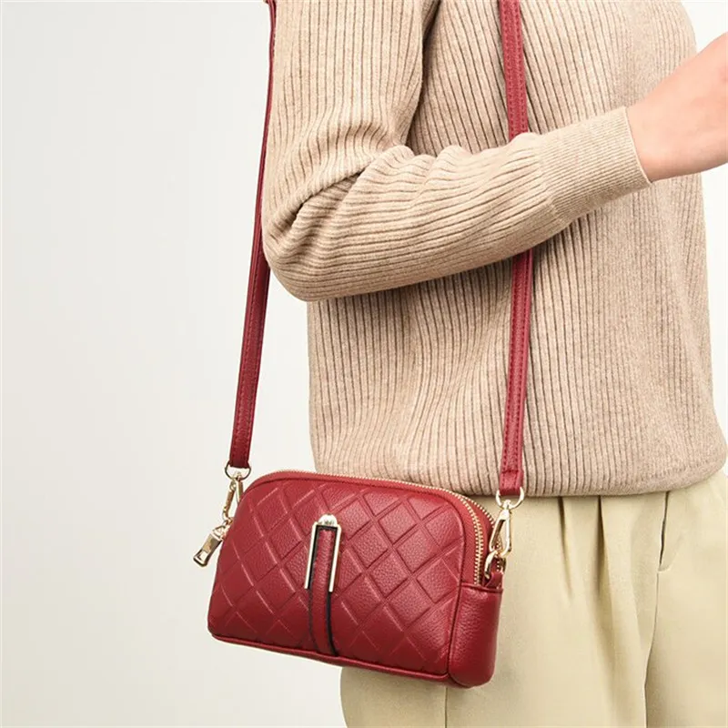 Cool PU Crossbody Bag, Shoulder Bag Women's Black/Red/Purple/Khaki-4