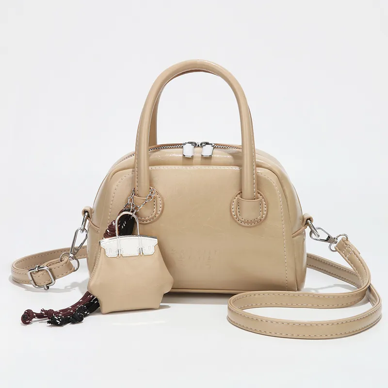 Cool PU Boston Bag, Crossbody Handbag Women's Multicolor-9