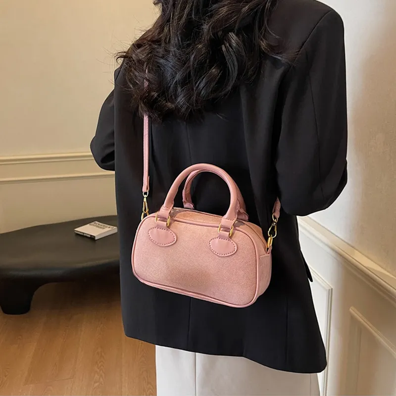 Cool Suede Handbag Women's Brown/Coffee/Pink/Black-11