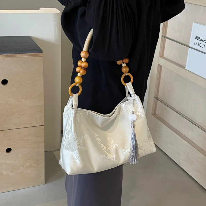 Cool Fabric Shoulder Bag Small Size Women's-8