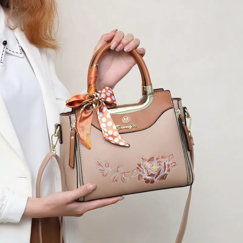 Cool Leather Handbag Women's Multicolor-1