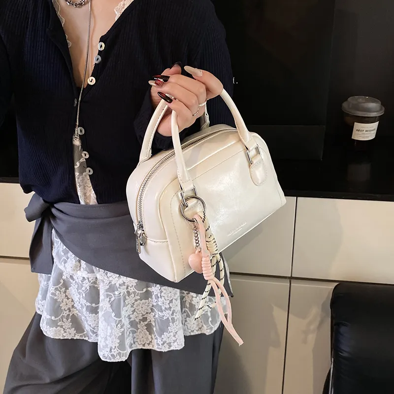 Cool PU Handbag Women's White/Blue/Silver/Pink/Black-1