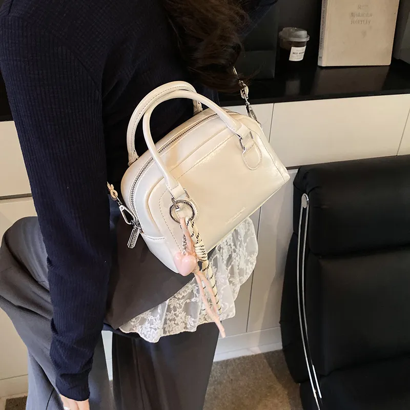 Cool PU Handbag Women's White/Blue/Silver/Pink/Black-3