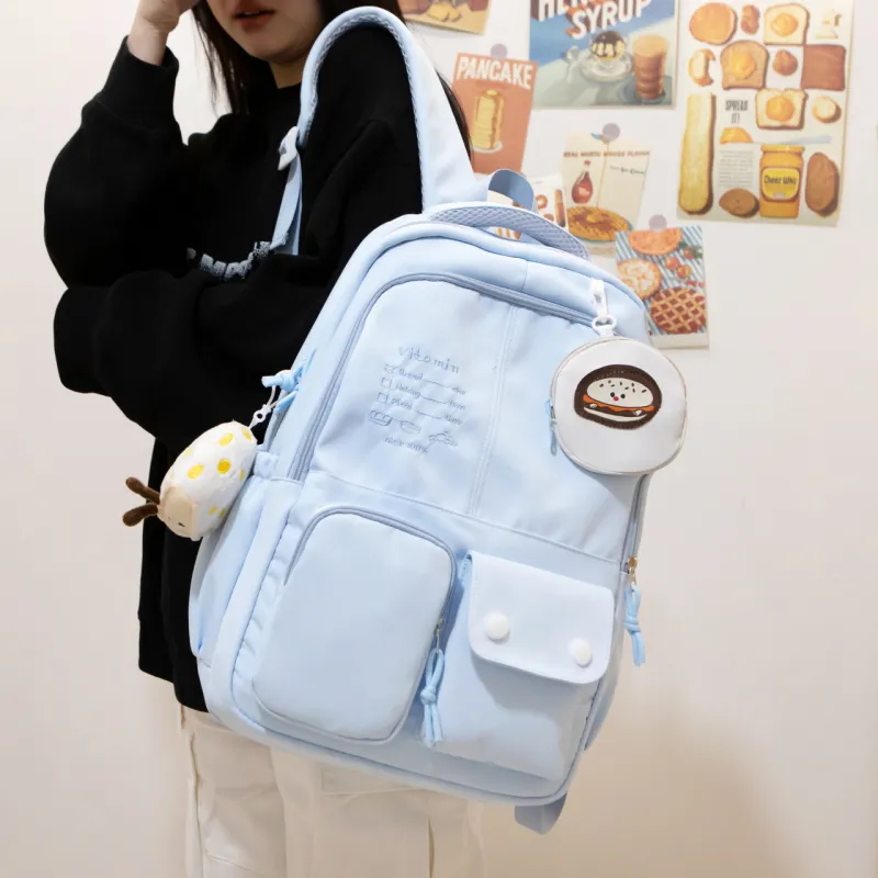 Cool Nylon Backpack Unisex Multicolor-9