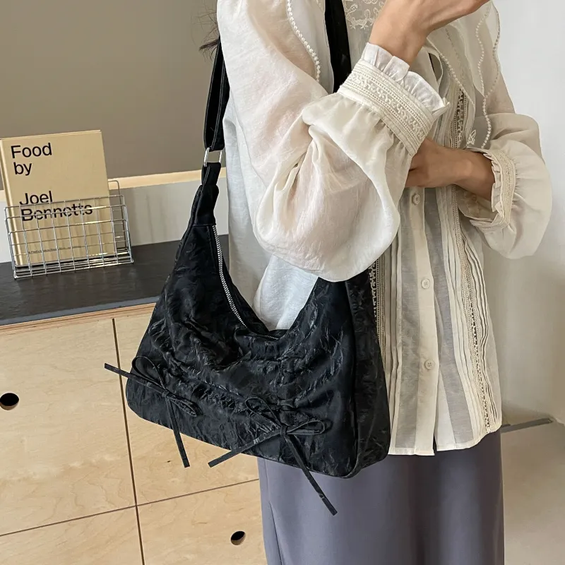 Cool Pu Portable Crossbody Bag, Shoulder Bag Women's Ecru/Silver/Black/Pink-9