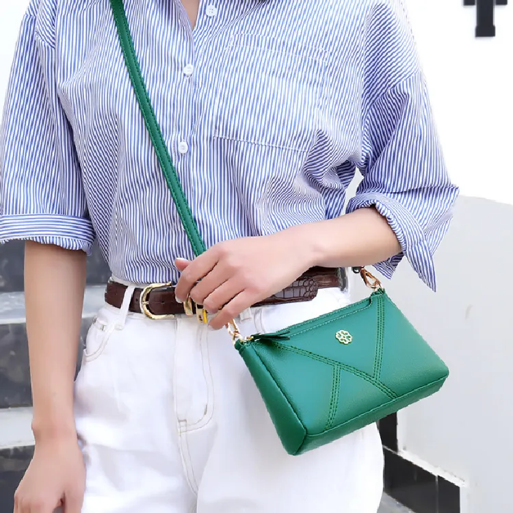 Cool Pu One Shoulder Crossbody Clutch Regular Women's Burgundy/Purple/Green/Black-6