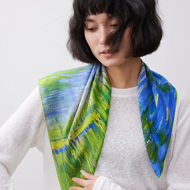 Lagur 100% Mulberry Silk Scarves Women's-1