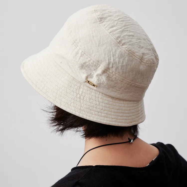Lagur Linen Bucket Hats Women's-2