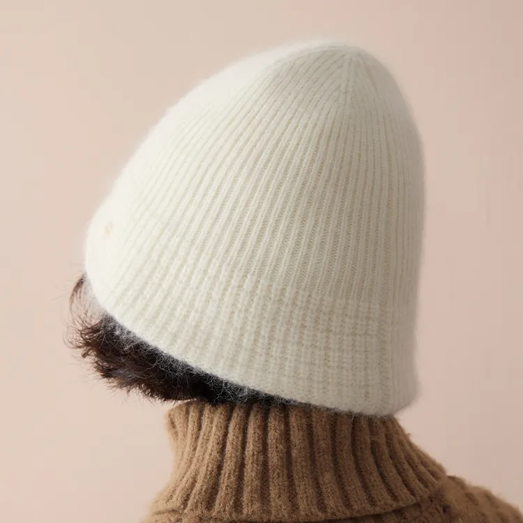 Lagur Raccoon Fur Wool Blend Bucket Hats Women's-2