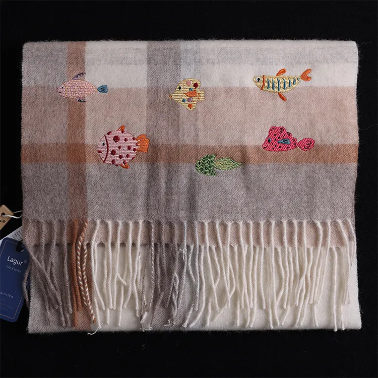 Lagur 100% Australian Wool Knit Scarves Women's-1