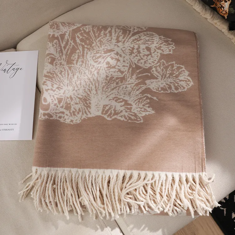 Lagur Faux Cashmere Knit Scarves Women's-3