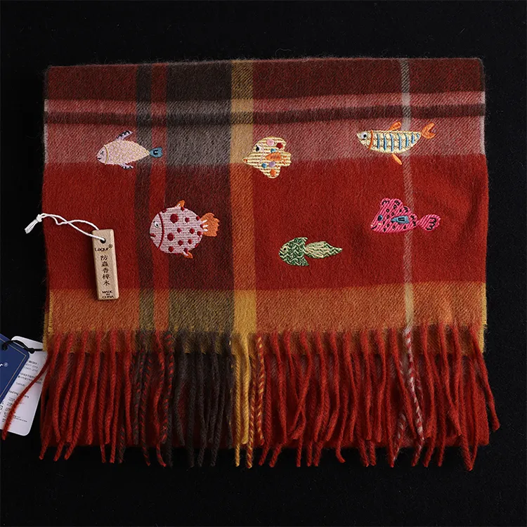 Lagur 100% Australian Wool Knit Scarves Women's-11