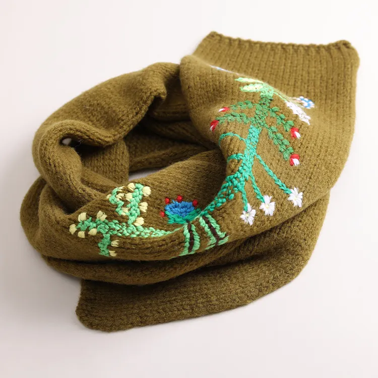 Lagur Merino Wool Knit Scarves Women's-3