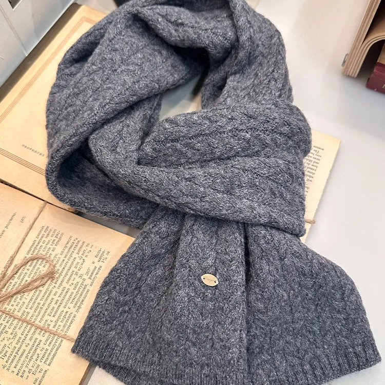 Lagur 100% Merino Wool Knit Scarves Women's-8