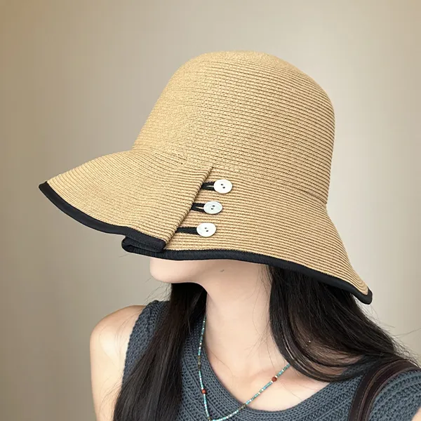 Lagur Seaside Large Head Circumference, Exquisite And Breathable Bucket Hats Women's-1