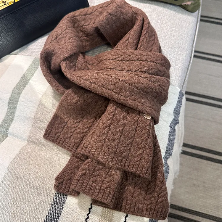 Lagur 100% Merino Wool Knit Scarves Women's-1