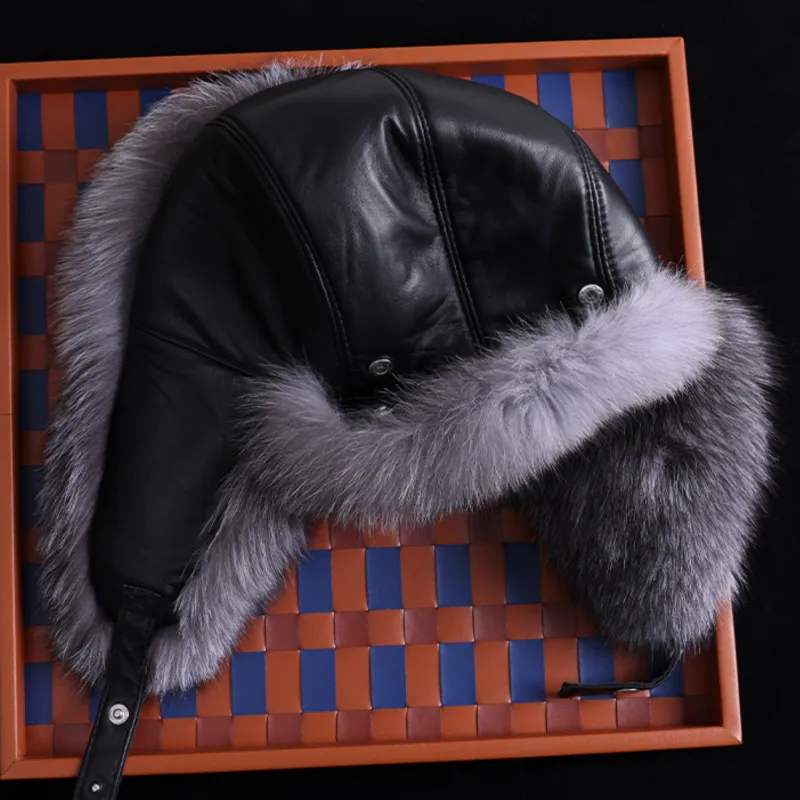 Lagur Fox Fur Trapper Hats Women's-1