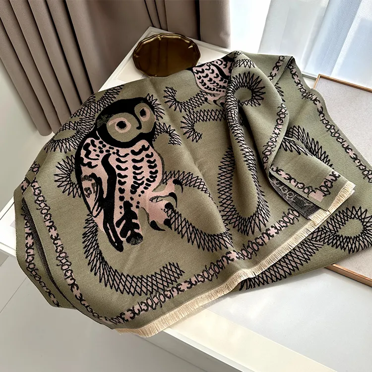 Lagur Faux Cashmere Knit Scarves Women's-4
